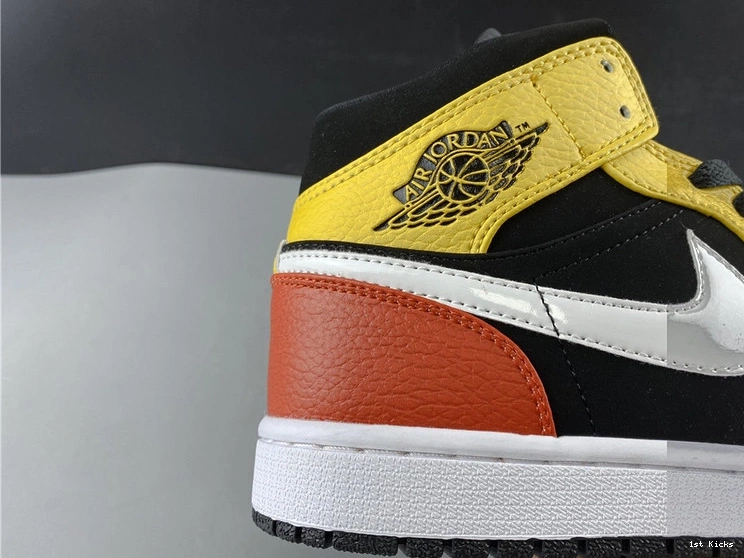 1 Mid Amarillo 852542-087 - Jordan Orange Black 1005